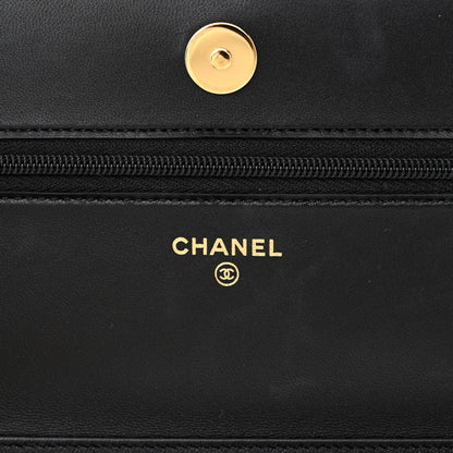 Chanel Lambskin Quilted Enamel Coco Casino Wallet On Chain WOC Black 6 of 13