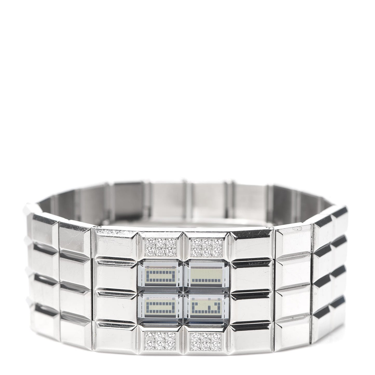 Stainless Steel Diamond 24mm Chocolat Digital Quartz Watch