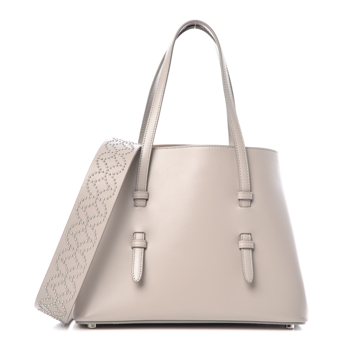 Calfskin Studded Mina 25 Bag Grey