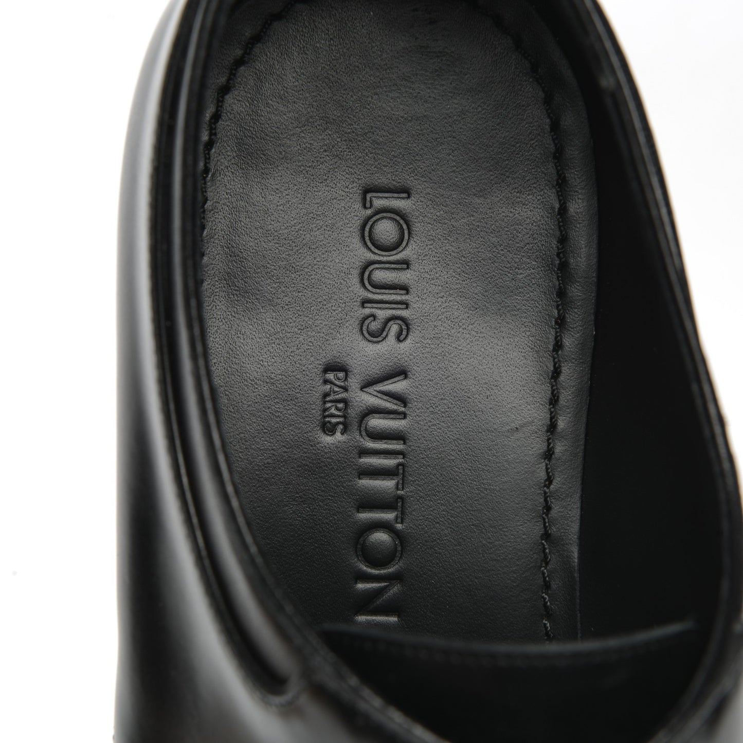 Mens Lambskin Derby Lace Up Shoes 8.5 Black