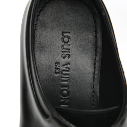 Louis Vuitton Mens Lambskin Derby Lace Up Shoes 8.5 Black 7 of 8
