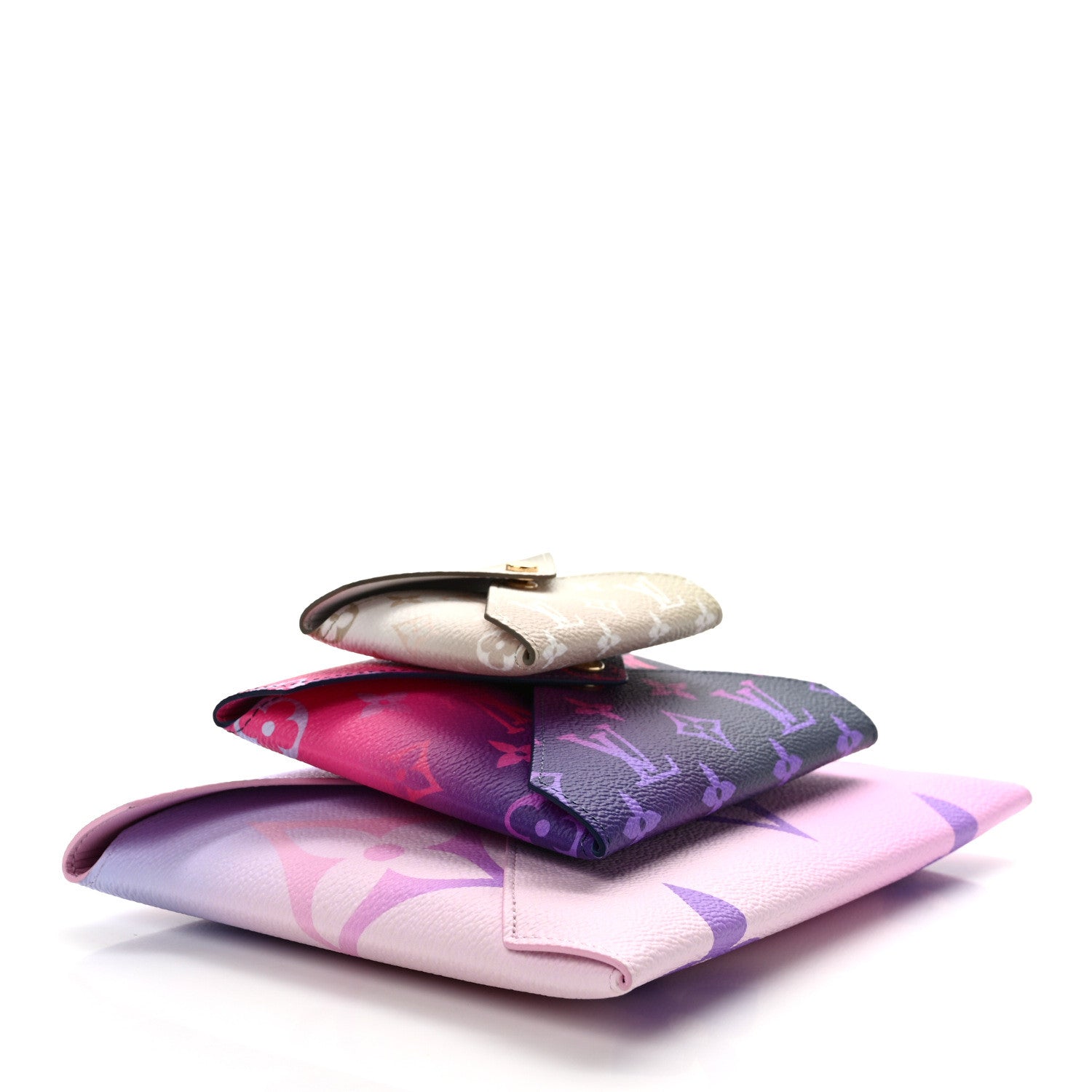 Louis Vuitton Monogram Giant Spring In The City Kirigami Pochette Set Sunrise Pastel Midnight Fuchsia Sunset Kaki 4 of 8