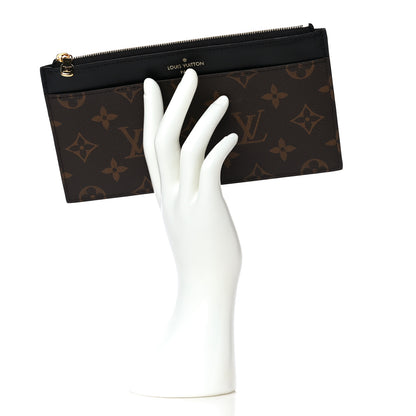 Louis Vuitton Monogram Slim Purse Black 2 of 10