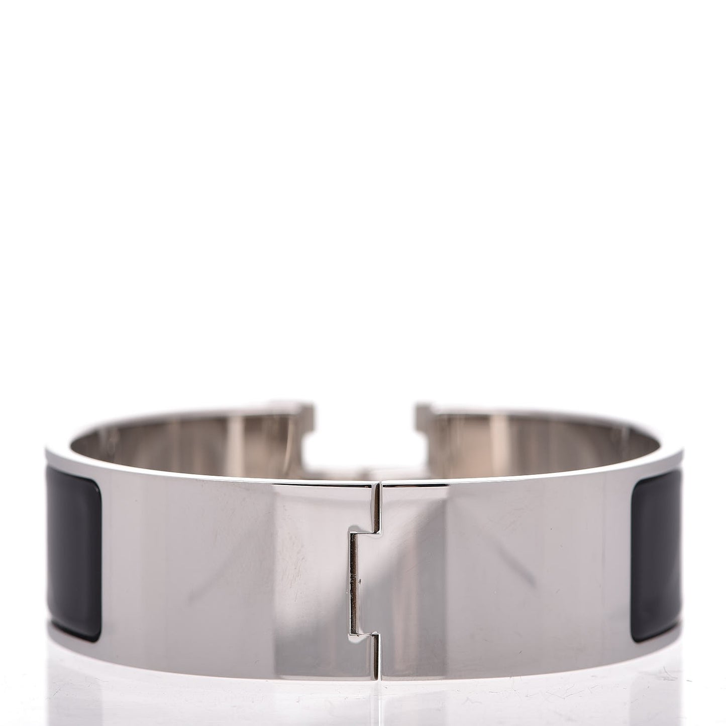 Enamel Wide Clic Clac H Bracelet GM Black