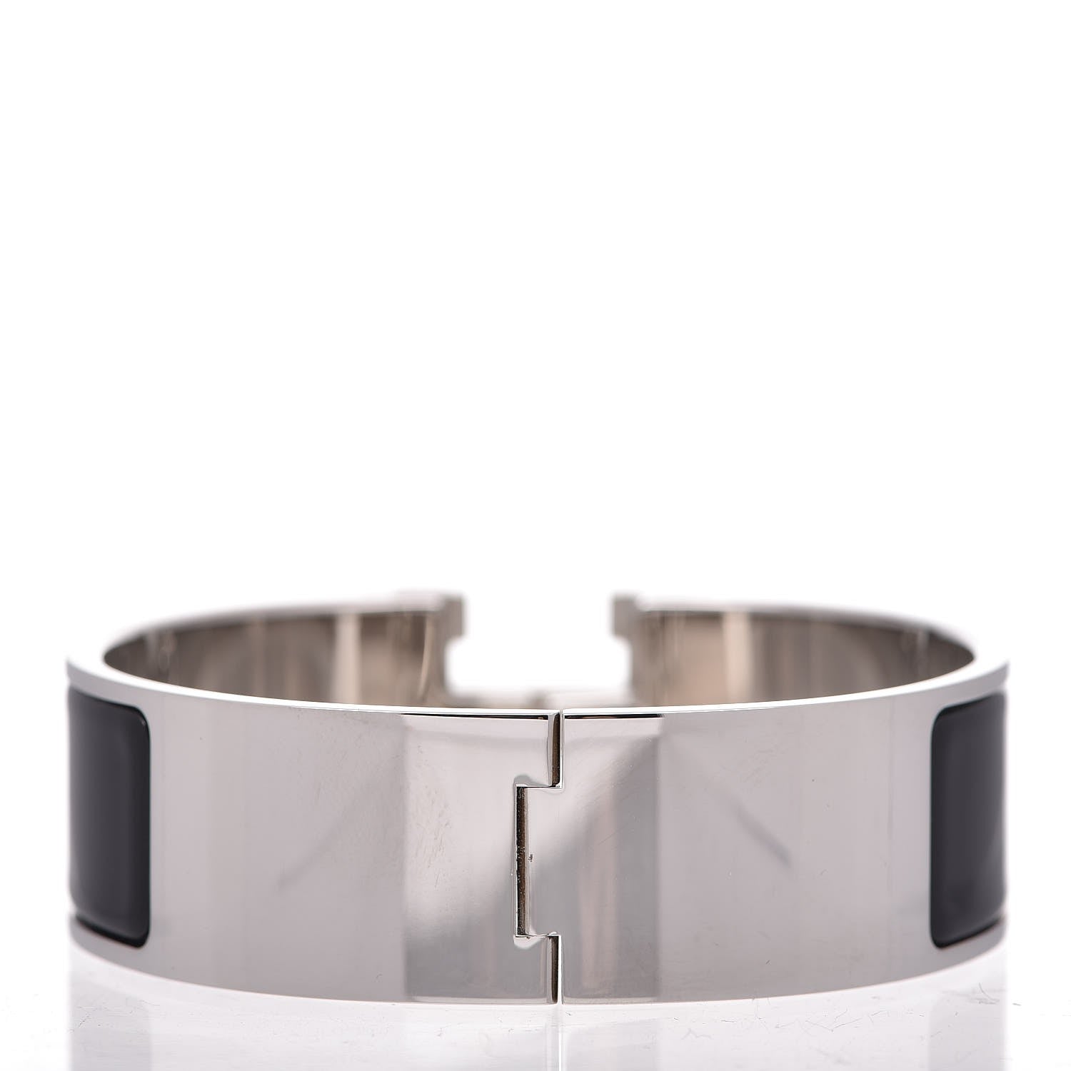 Hermes Enamel Wide Clic Clac H Bracelet GM Black 3 of 5