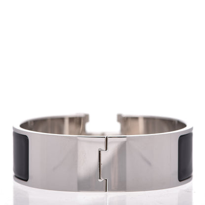 Hermes Enamel Wide Clic Clac H Bracelet GM Black 3 of 5