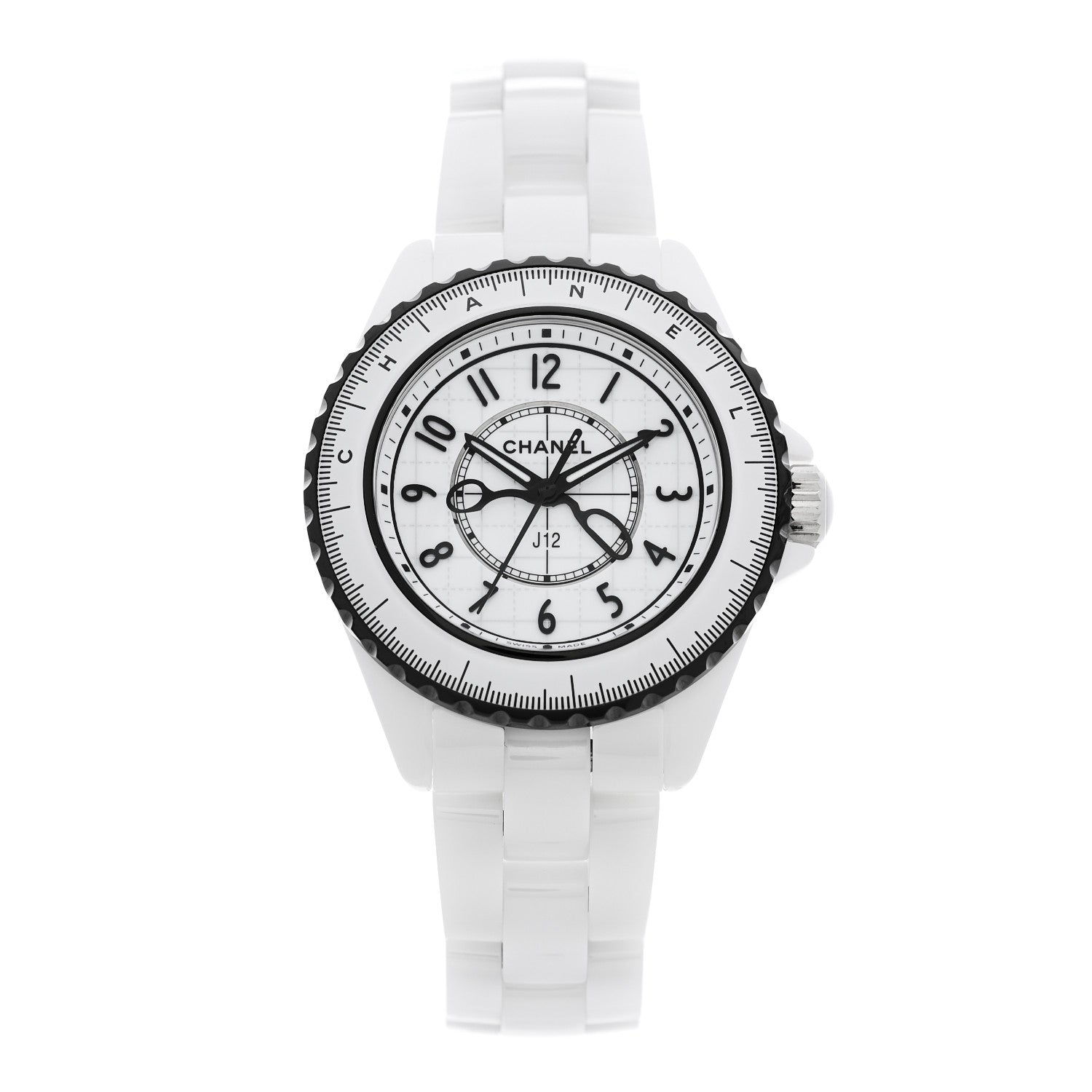 Chanel Stainless Steel Ceramic 33mm J12 Limited Edition Couture Quartz Watch White 1 of 5