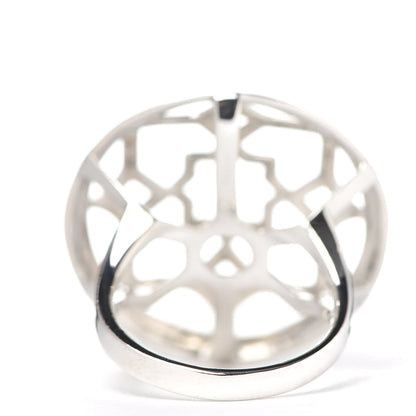 Tiffany Sterling Silver Paloma Picasso Zellige Medallion Ring 54 6.75 3 of 5