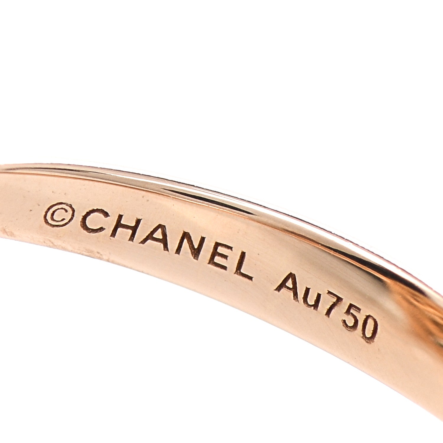 Chanel 18K Rose Gold Diamond Extrait de Camelia Ring 49 4.75 5 of 6