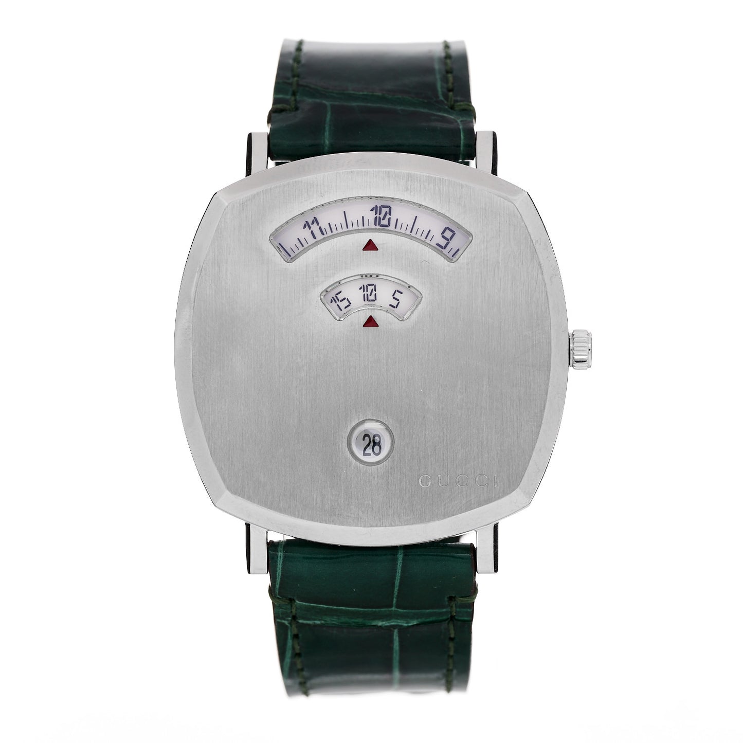 Stainless Steel Alligator 38mm Grip Quartz Watch Green
