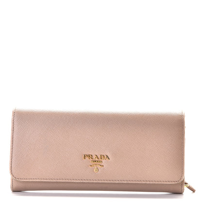 Prada Saffiano Metal Continental Flap Wallet Cammeo 1 of 11