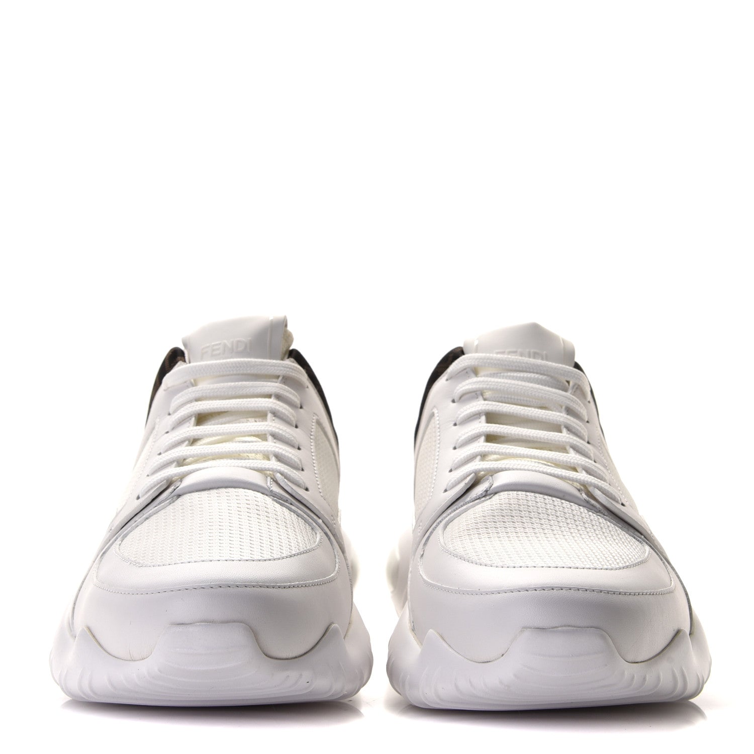 Fendi Vitello Technical Mesh FF Mens Sneakers 7 Ultra White Maya Black 5 of 8