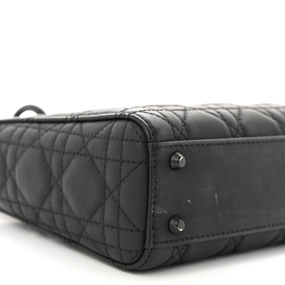 Christian Dior Ultra Matte Calfskin Cannage Mini Lady Dior Black 9 of 13