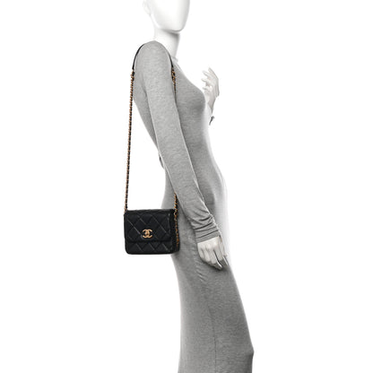 Chanel Lambskin Quilted Mini Side Note Flap Black 2 of 11