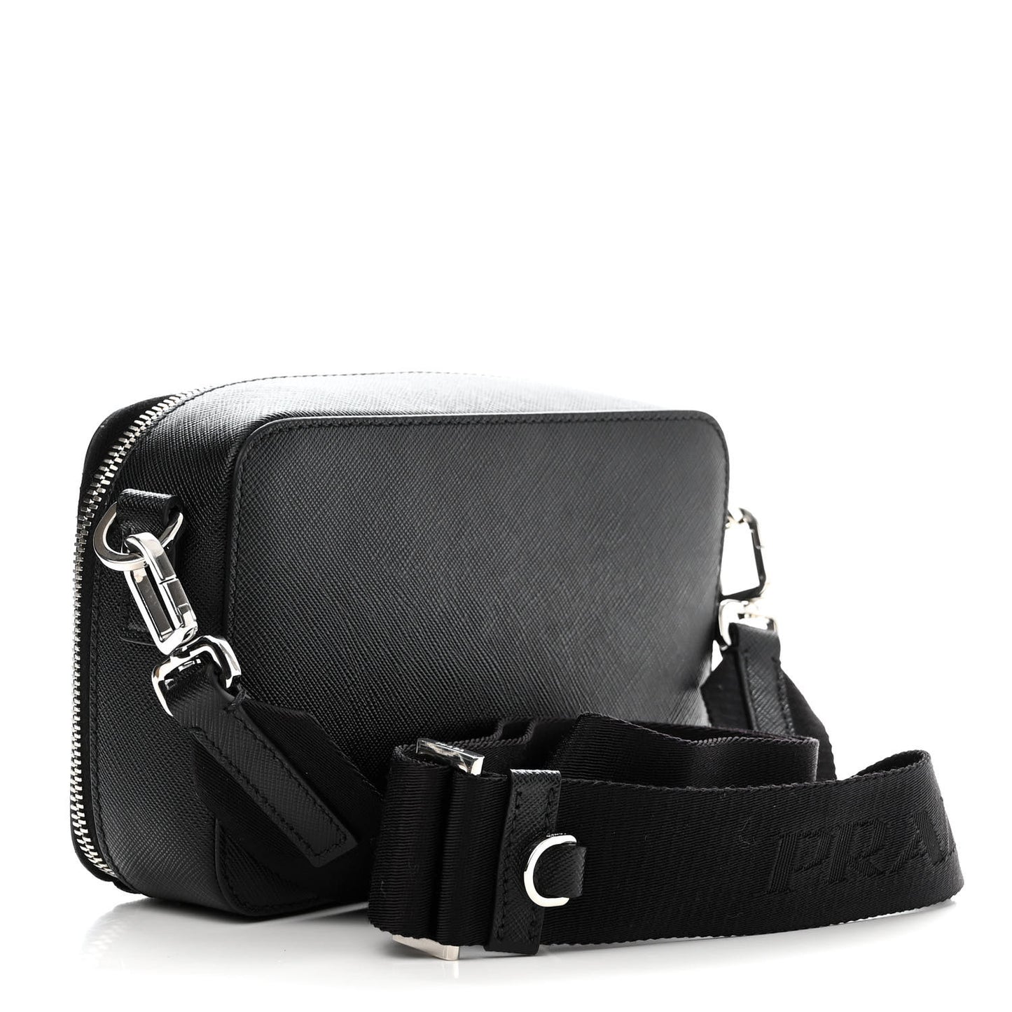Saffiano Travel Small Brique Crossbody Bag Black