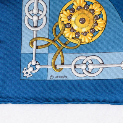 Hermes Silk Cliquetis Pocket Square Scarf 4 of 5
