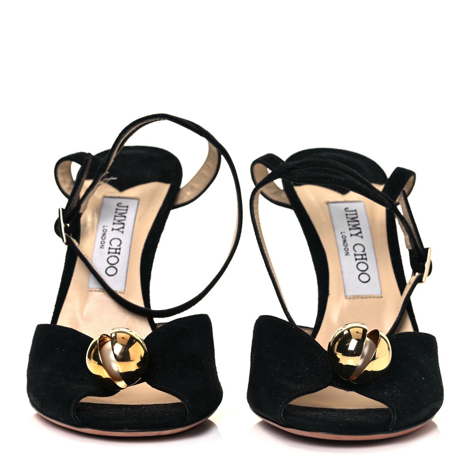 Jimmy Choo Suede Sacora 100 Sandals 39 Black 2 of 7