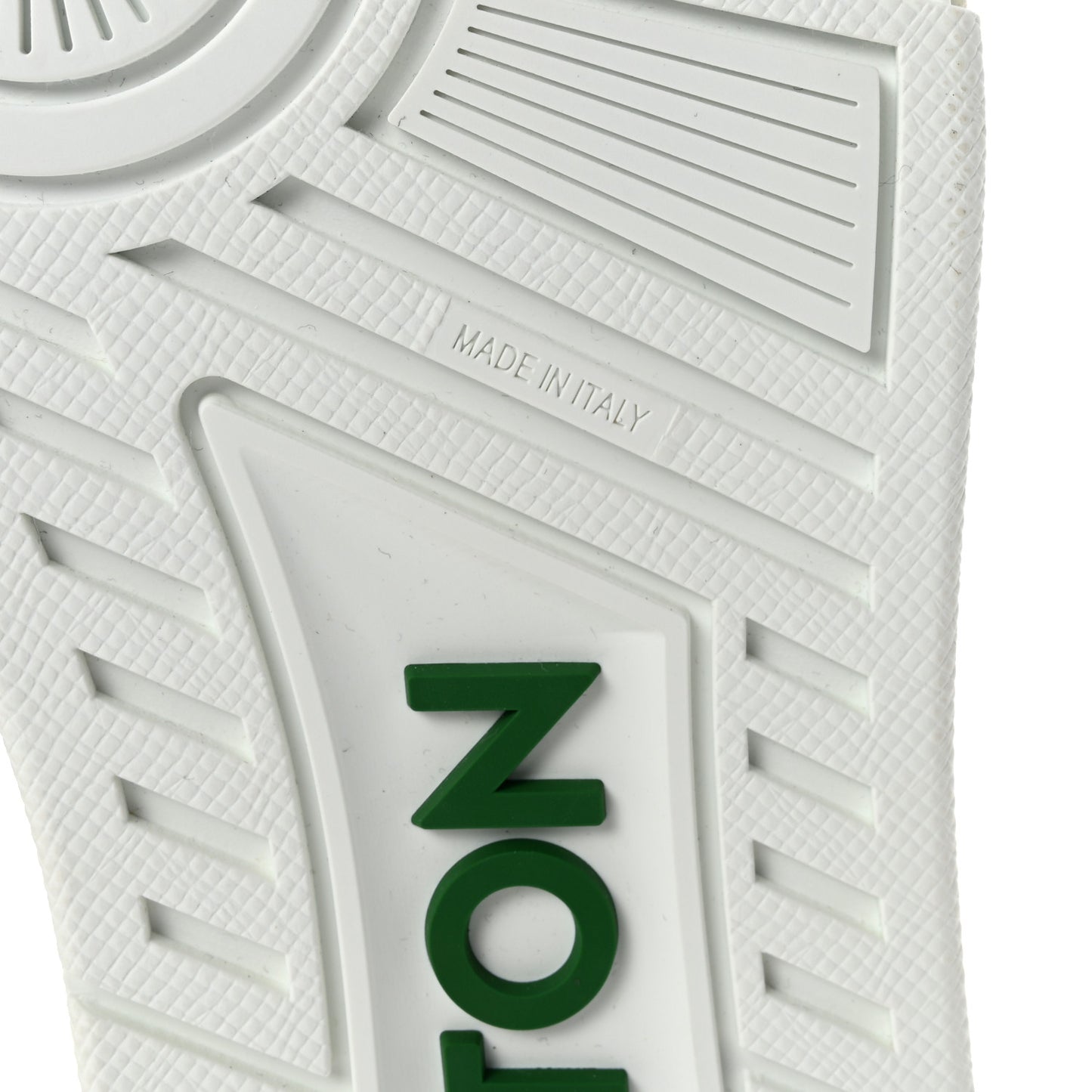 Calfskin Mens LV Trainer Sneakers 10 White Green
