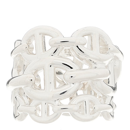 Hermes Sterling Silver GM Chaine d'Ancre Enchainee Band Ring 50 5.5 1 of 6
