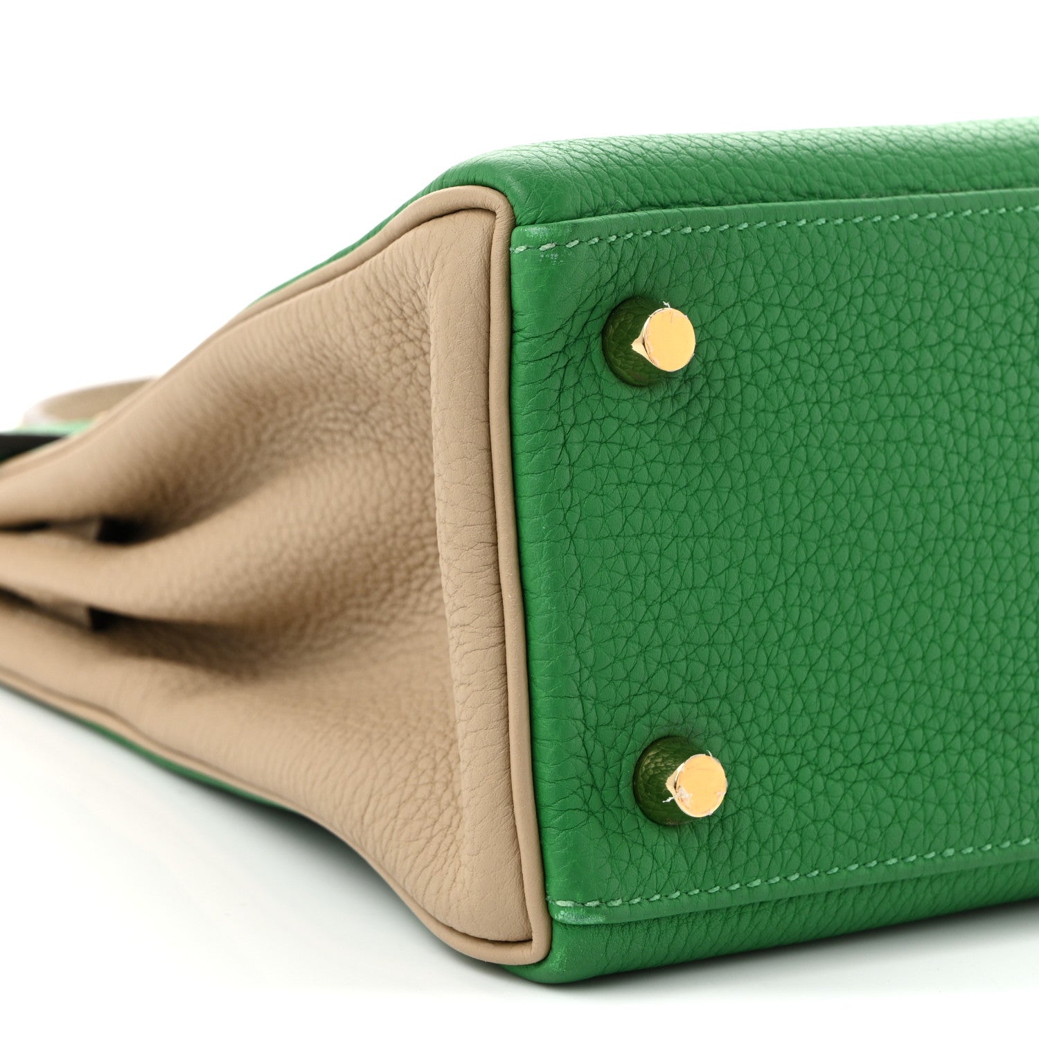 Hermes Togo Horseshoe Kelly Retourne 25 Bambou Trench 9 of 10