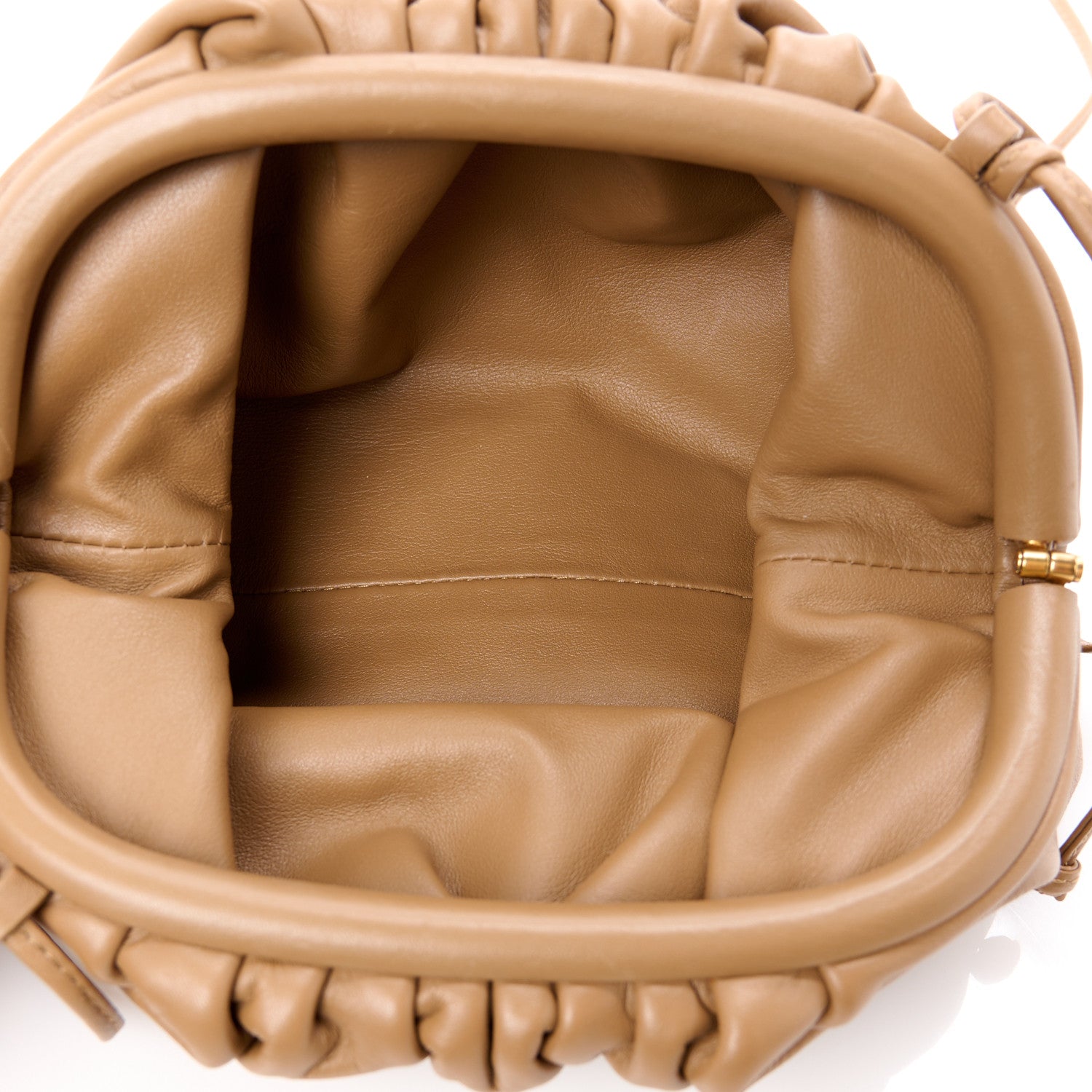 Bottega Veneta Butter Calfskin The Mini Pouch Cammello 5 of 11