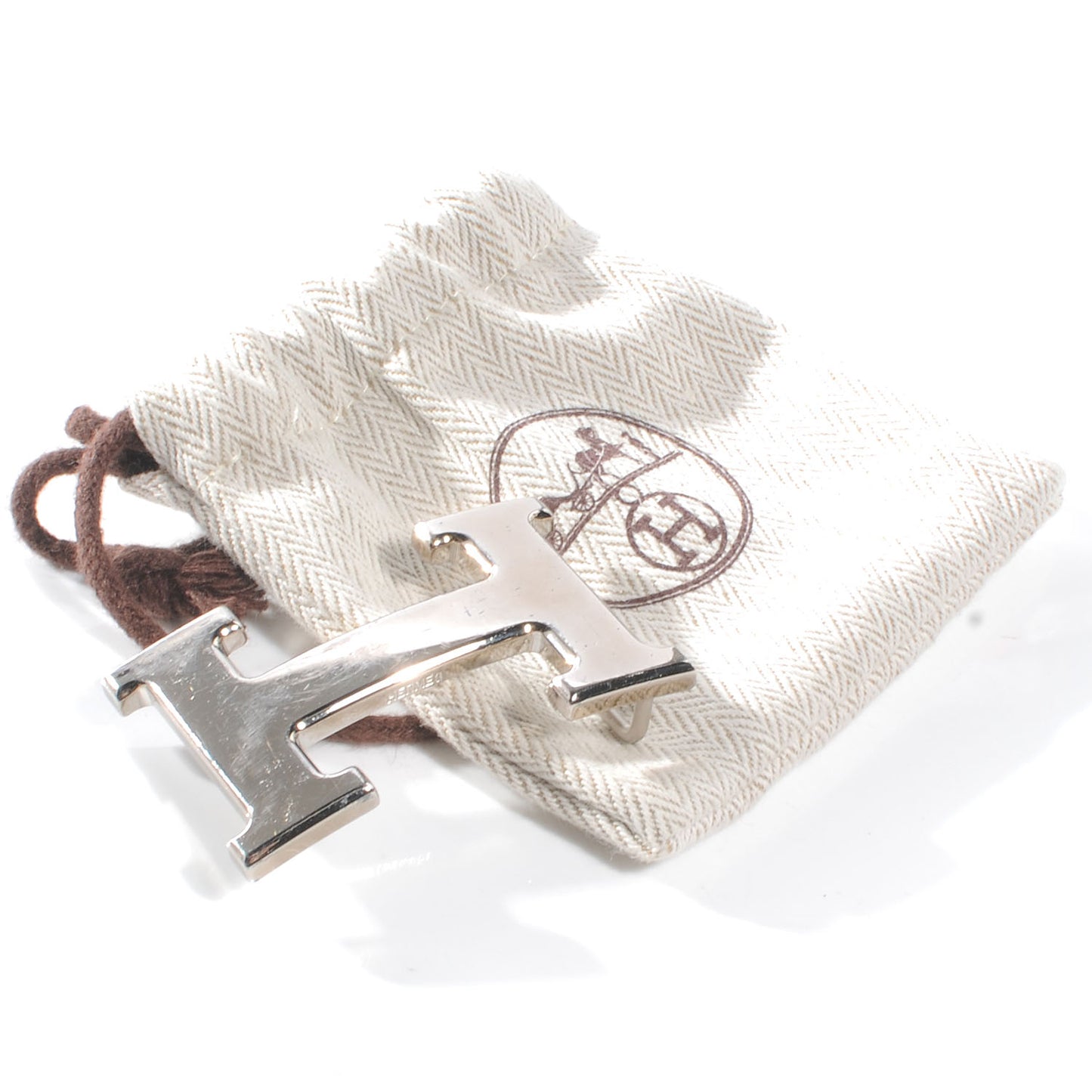 32mm Palladium H Belt Buckle Silver