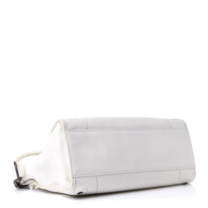 Balenciaga Veau Soyeux Perforated Blackout Hardware S City White 8 of 29