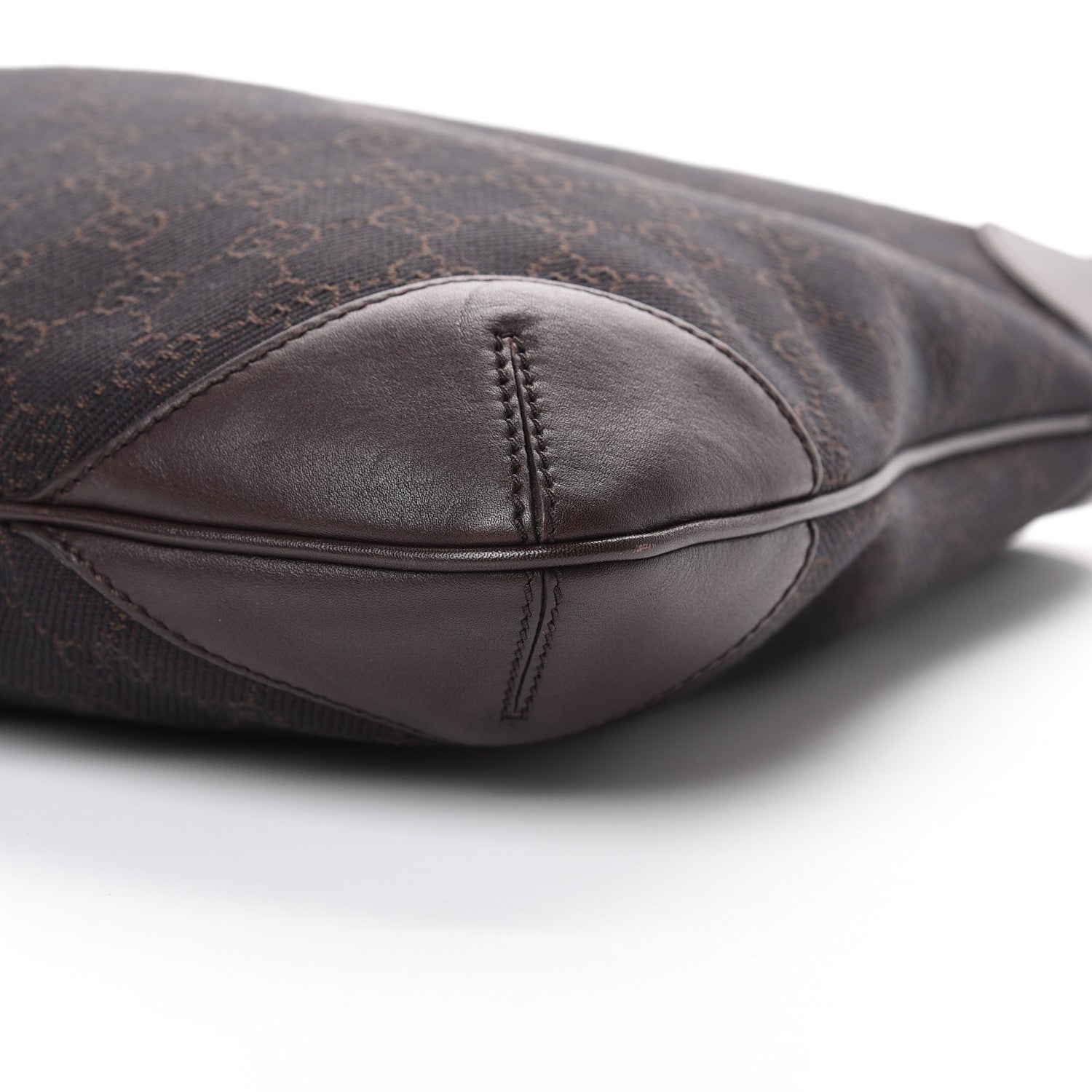 Gucci Monogram Signature Hobo Shoulder Bag Dark Brown 9 of 10