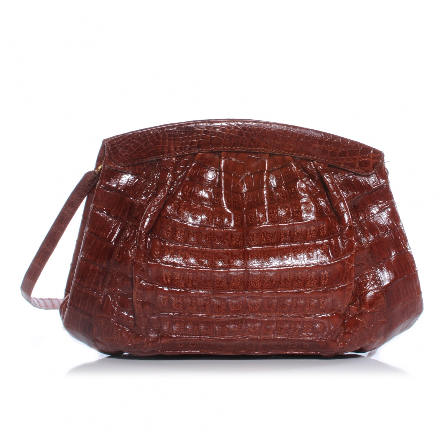 Nancy Gonzalez Crocodile Frame Shoulder Bag Cognac 1 of 6