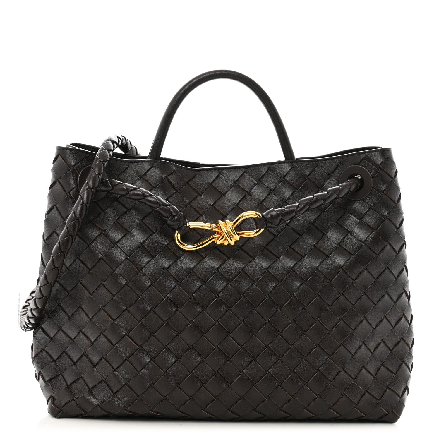 Bottega Veneta Nappa Intrecciato Medium Andiamo Shoulder Bag Fondant 1 of 10