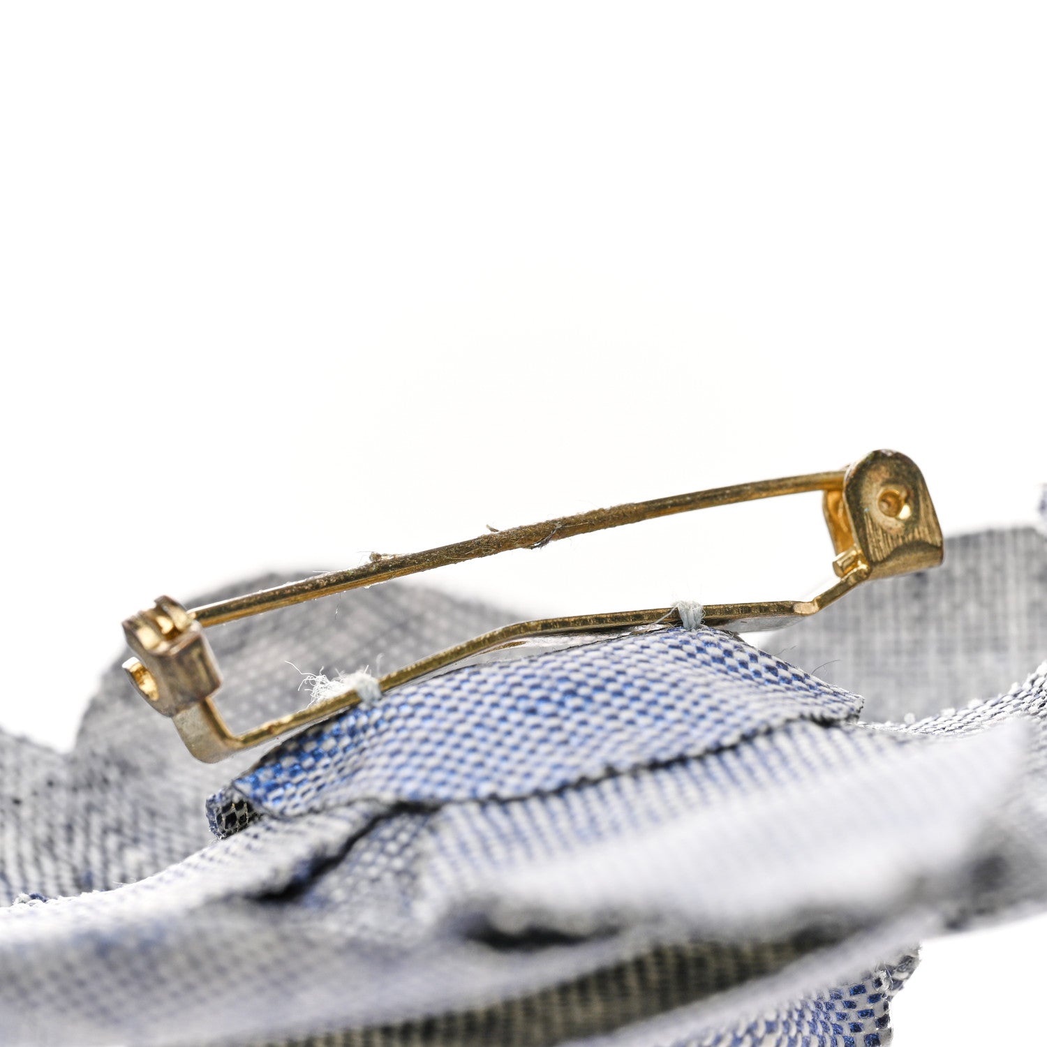 Chanel Linen Camellia Brooch Blue 5 of 5