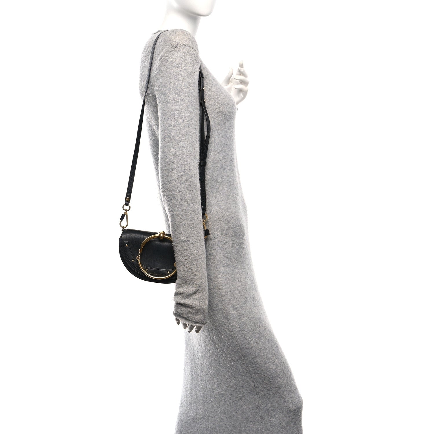 Chloe Calfskin Small Nile Bracelet Minaudiere Bag Black 2 of 14