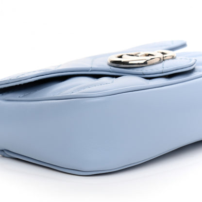 Gucci Calfskin Matelasse Super Mini GG Marmont Shoulder Bag Porcelain Light Blue 9 of 11