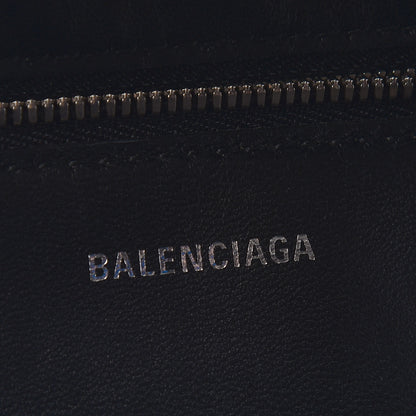 Balenciaga Shiny Day Calfskin Logo XS Triangle Square Bag Bleu Roi White 8 of 9