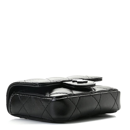 Chanel Lambskin Quilted Mini Chain Belt Bag So Black 3 of 12