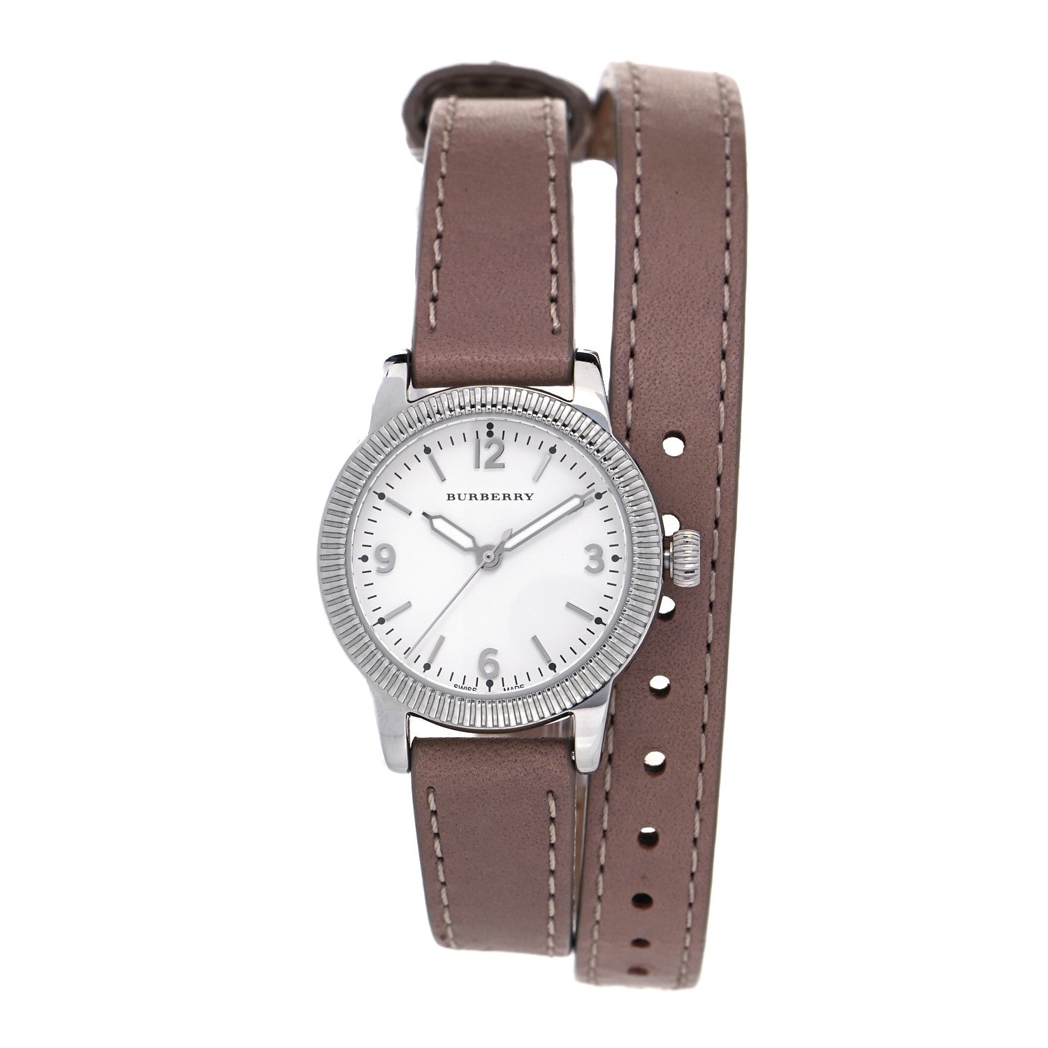 Burberry Stainless Steel Calfskin 30mm Double Wrap Quartz Watch BU7847 1 of 5