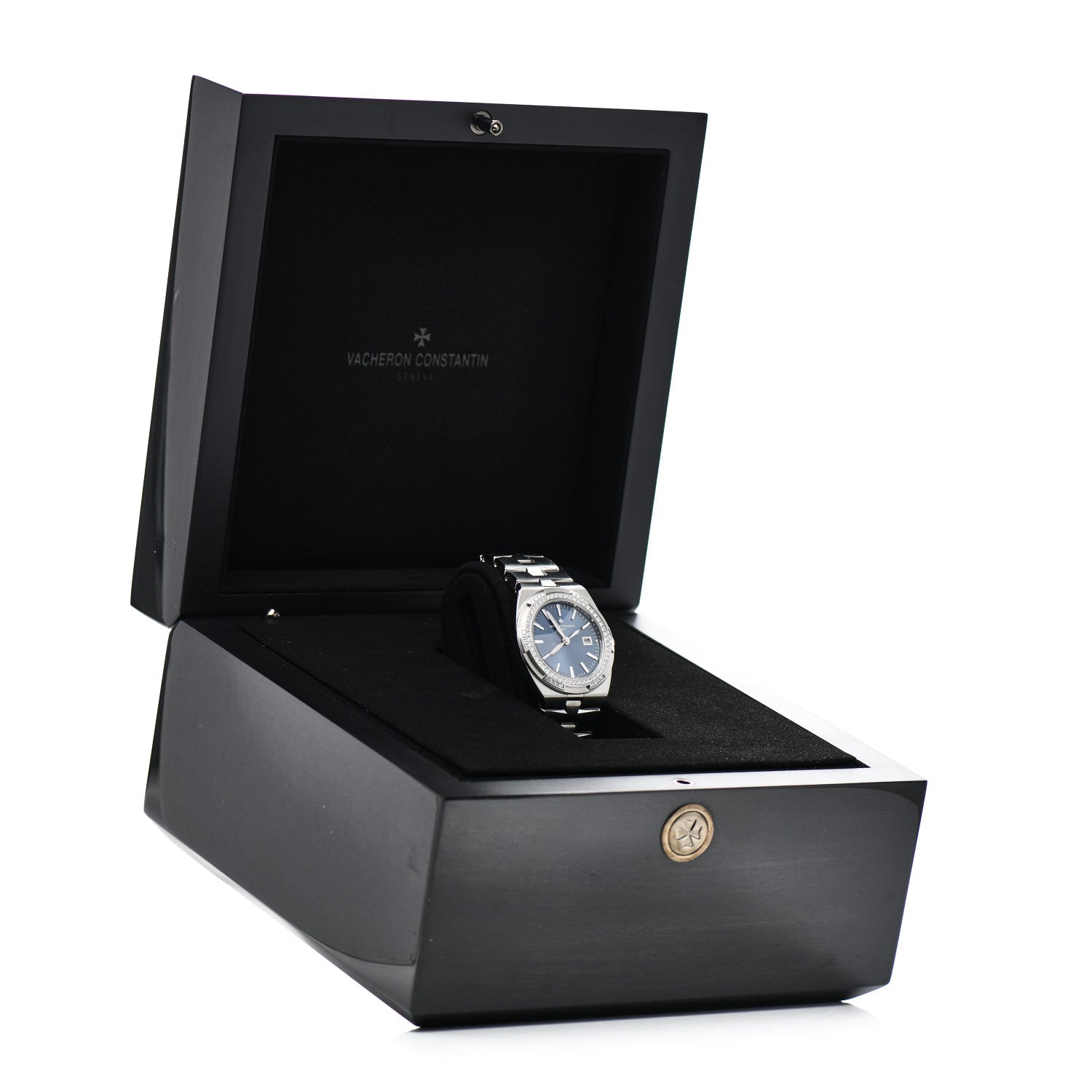 Vacheron Constantin Stainless Steel Diamond Bezel 33mm Overseas Quartz Watch Blue 1205V/100A-B590 6 of 6