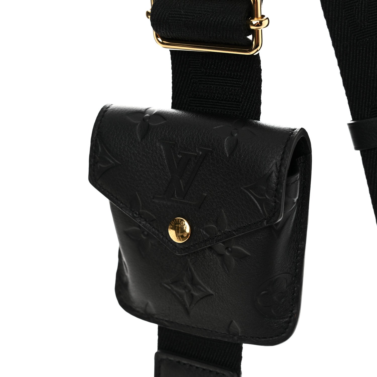 Louis Vuitton Calfskin Monogram Embossed Utility Crossbody Black 7 of 10
