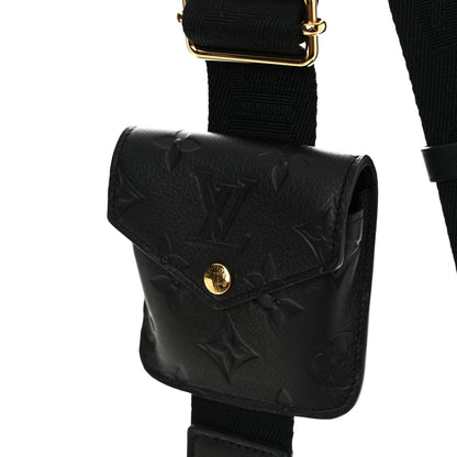 Louis Vuitton Calfskin Monogram Embossed Utility Crossbody Black 7 of 10