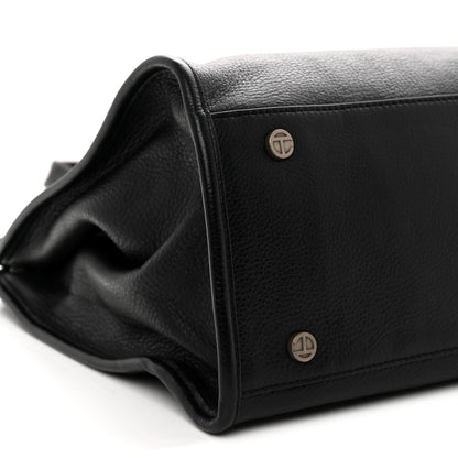 Telfar Pebbled Calfskin Medium Carry Bag Black 9 of 10