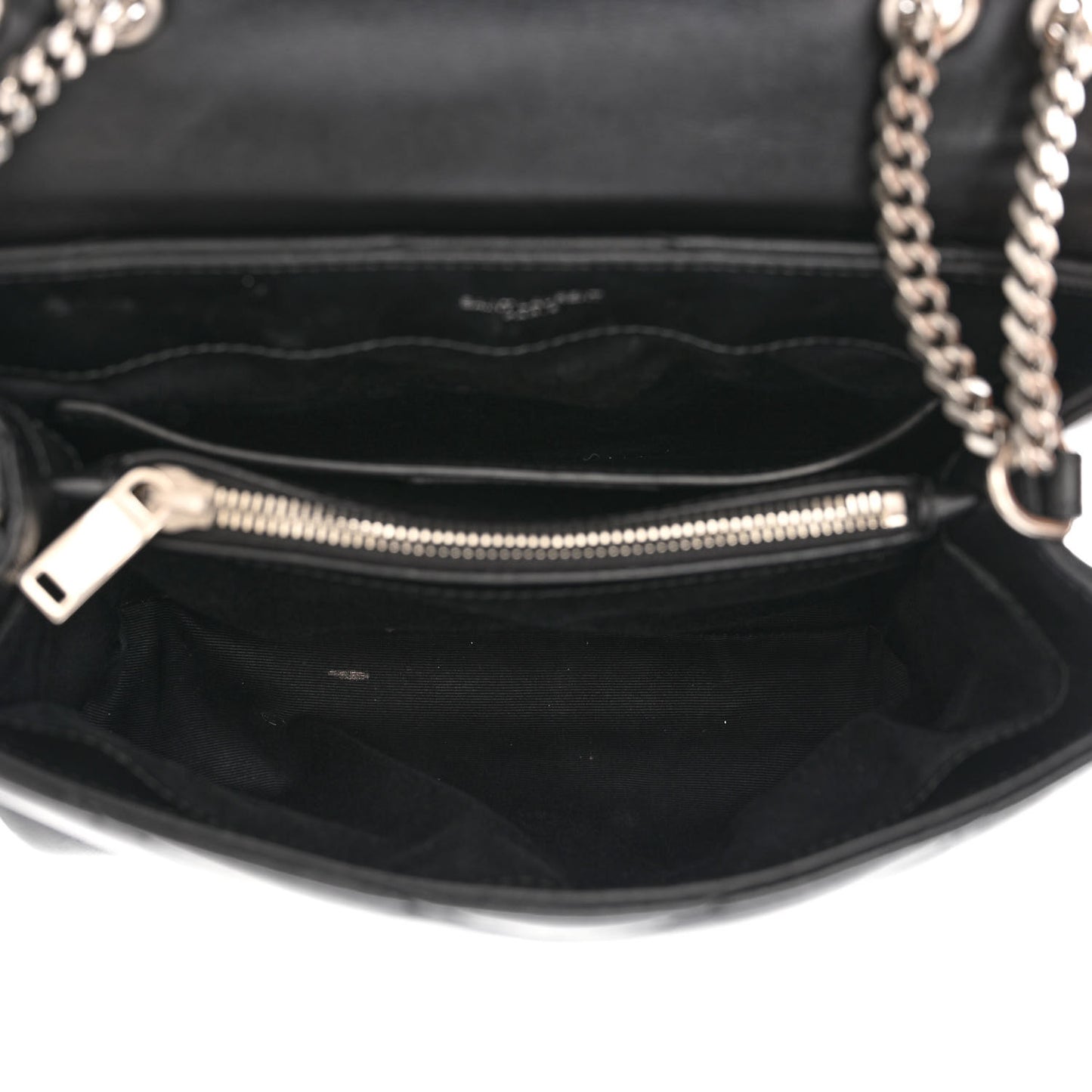Calfskin Y Quilted Monogram Small Loulou Chain Satchel Black