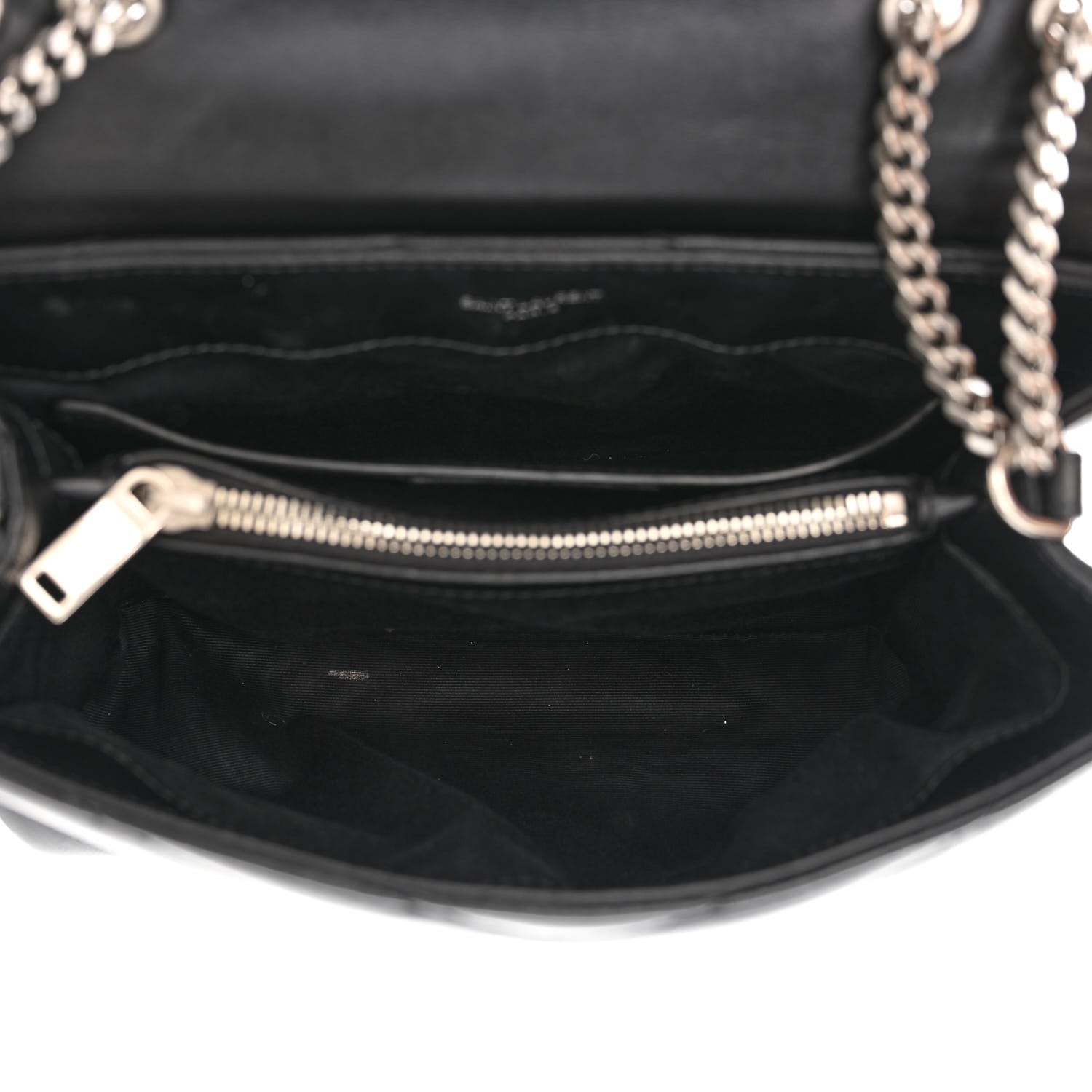 Saint Laurent Calfskin Y Quilted Monogram Small Loulou Chain Satchel Black 5 of 13