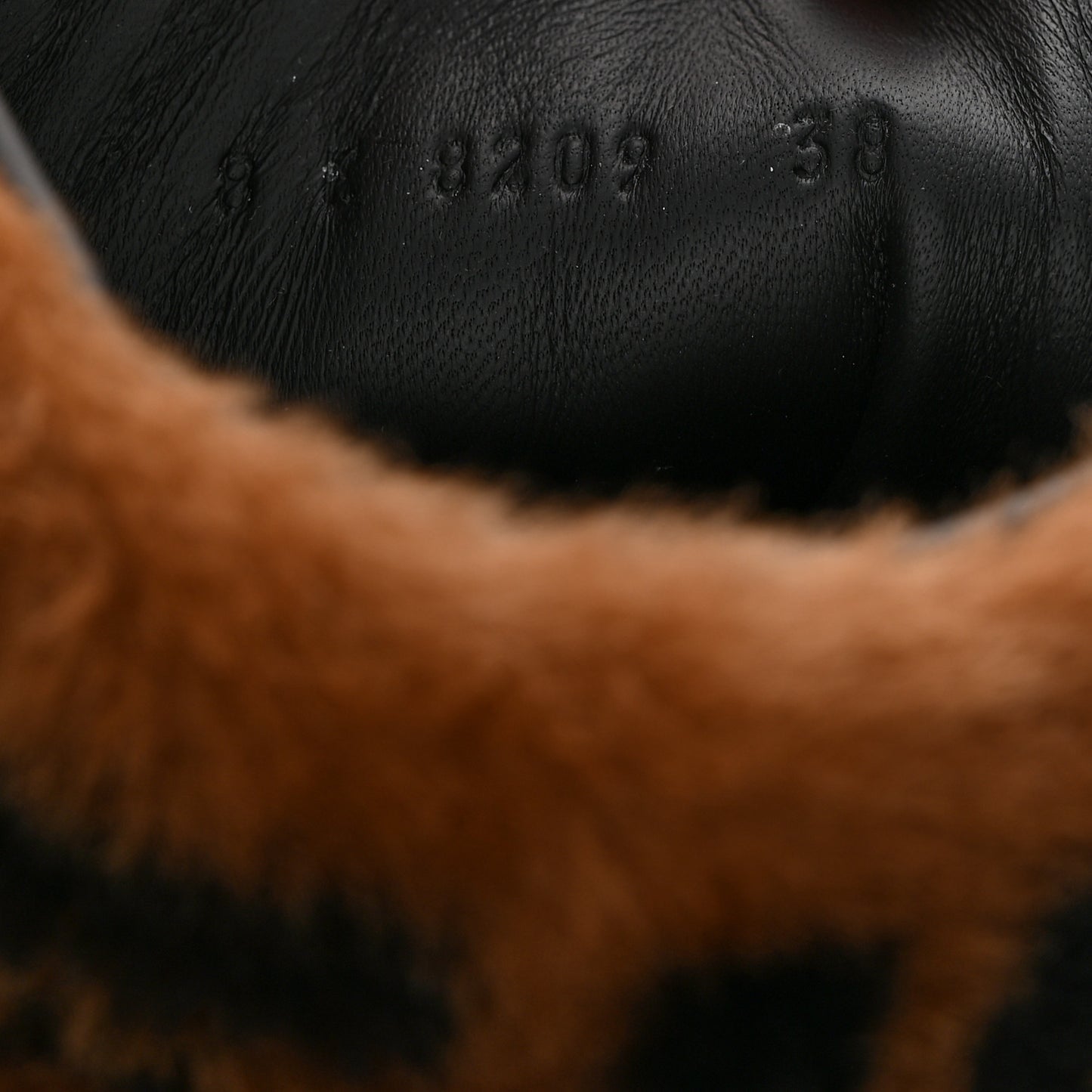 Vitello Shearling FF High Top Sneakers 38 Black