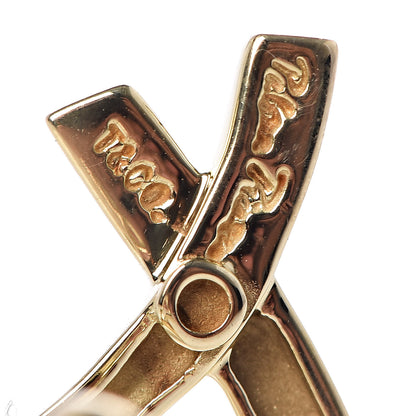 Tiffany 18K Yellow Gold Paloma's Graffiti X Clip On Earrings 4 of 4