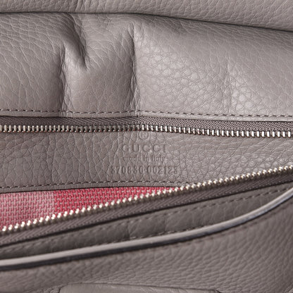 Gucci Cellarius Calfskin Large Bamboo Daily Top Handle Bag Storm Grey 7 of 12