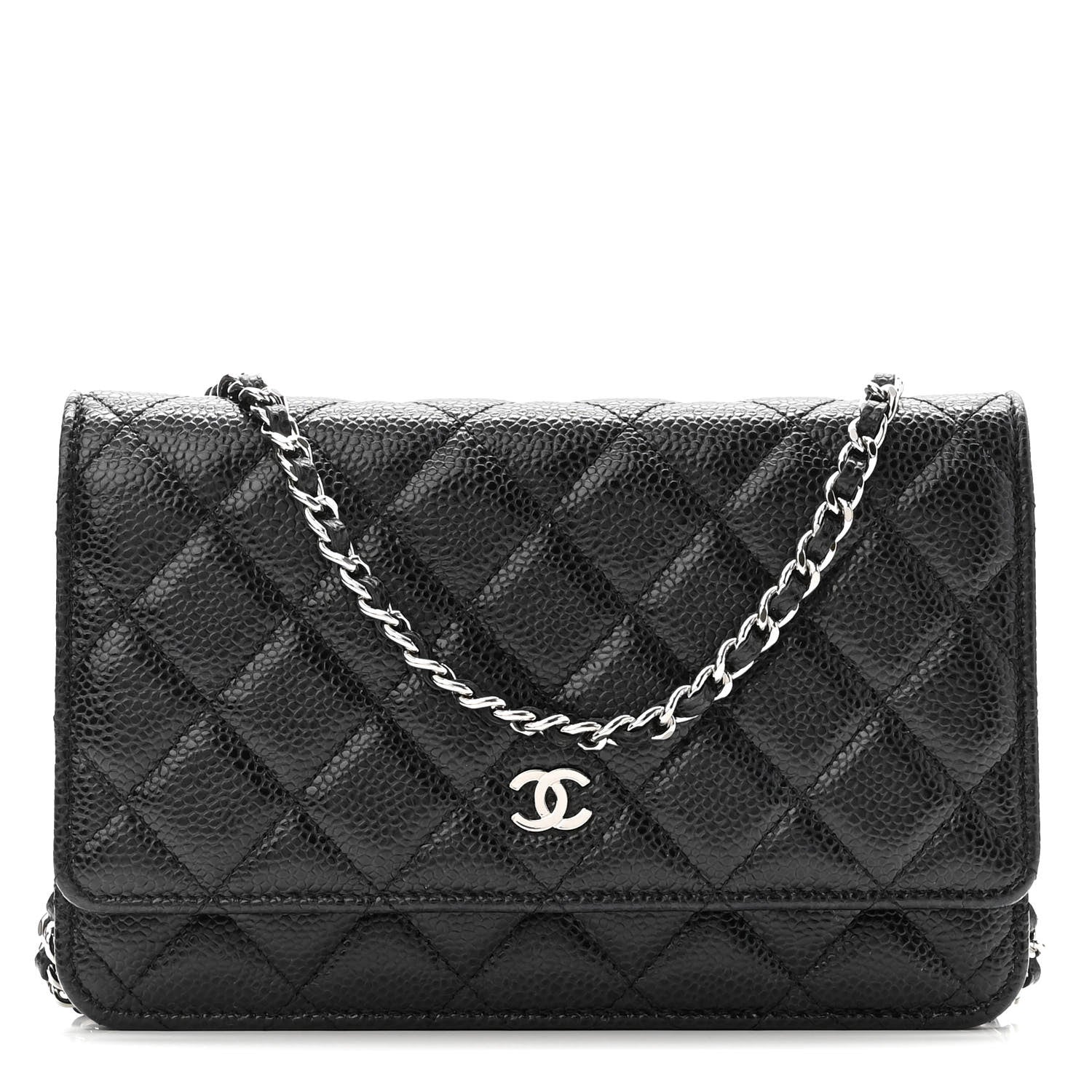 Chanel Caviar Quilted Wallet On Chain WOC Black 1 of 12