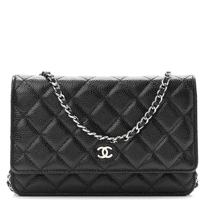 Chanel Caviar Quilted Wallet On Chain WOC Black 1 of 12