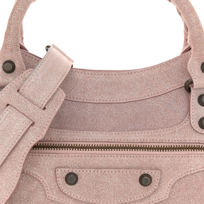 Balenciaga Metallic Craquele Calfskin Suede Classic Hardware First Old Rose 9 of 13