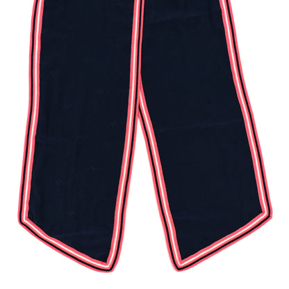 Chanel Silk CC Scarf Navy Pink 2 of 3