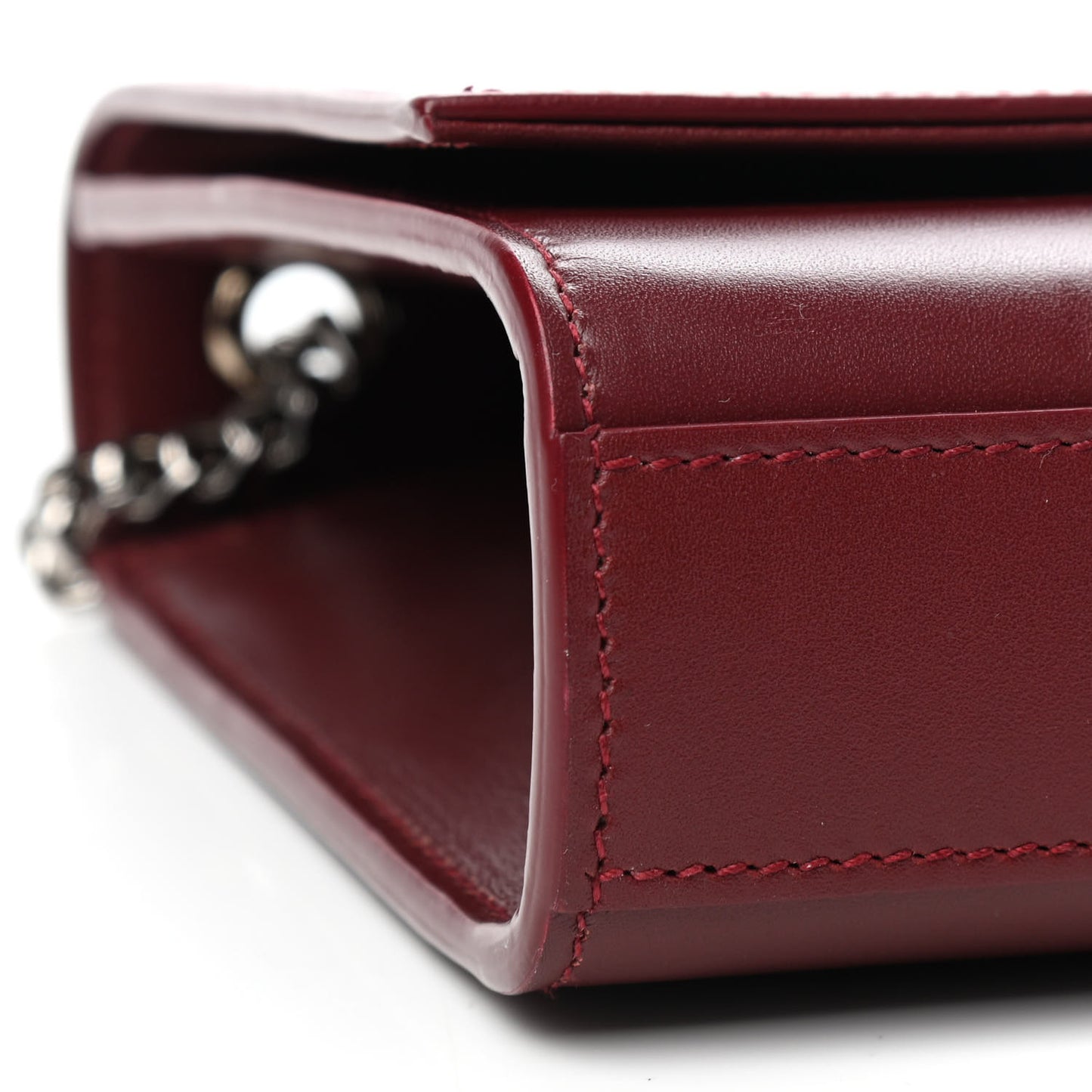 Smooth Calfskin Medium Classic Monogram Kate Tassel Satchel Rouge Legion
